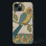Yellow and Teal Blue Bird Perched on a  Branch iPhone 13 Case<br><div class="desc">This beautiful painting of a yellow and teal blue bird on a branch would fit perfectly to any Zazzle product. The collage-inspired painting by Chariklia Zarris is composed of many different patterns,  flowers and leaves. Get yours today!</div>
