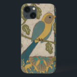 Yellow and Teal Blue Bird Perched on a  Branch iPhone 13 Case<br><div class="desc">This beautiful painting of a yellow and teal blue bird on a branch would fit perfectly to any Zazzle product. The collage-inspired painting by Chariklia Zarris is composed of many different patterns,  flowers and leaves. Get yours today!</div>