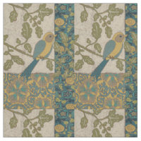 Yellow and Teal Blue Bird Perched on a Branch