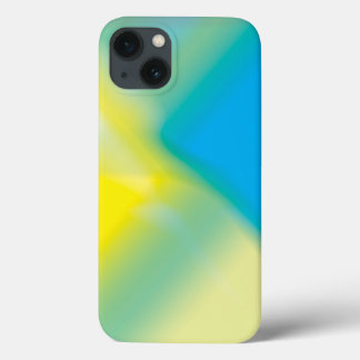Yellow and Turquoise Blue Abstract Glow iphone 13  iPhone 13 Case