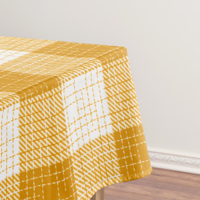 Yellow and White Bold Checkered Plaid Design  Fabric (Creator Uploaded)