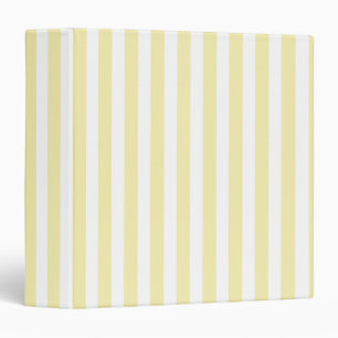 Yellow and white candy stripes binder
