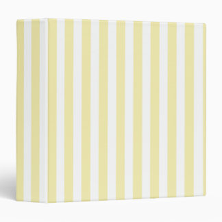 Yellow and white candy stripes binder