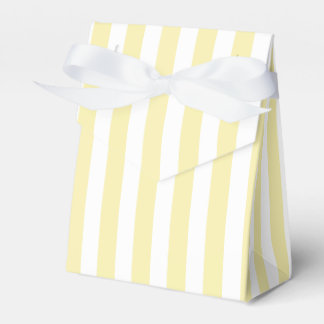 Yellow and white candy stripes favor box