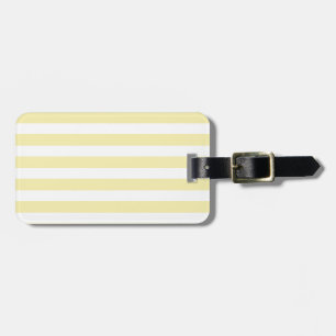 Yellow and white candy stripes luggage tag