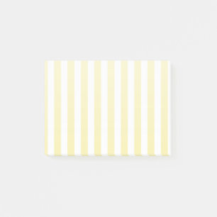 Yellow and white candy stripes post-it notes