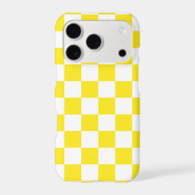 Yellow and White Chequerboard Pattern 