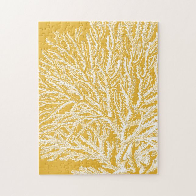 Yellow and White Coral Jigsaw Puzzle (Vertical)