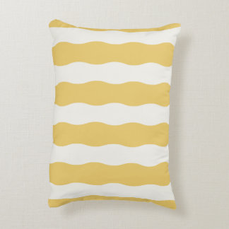 Yellow and white Cozy Accent Pillow