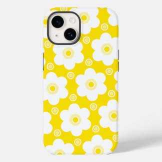 Yellow and White Daisies and Polka Dots Case-Mate iPhone 14 Case