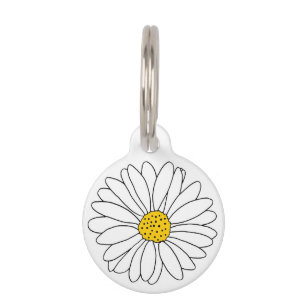 Yellow and White Daisy Pet Tag