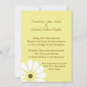 Yellow and White Daisy Wedding Invitation