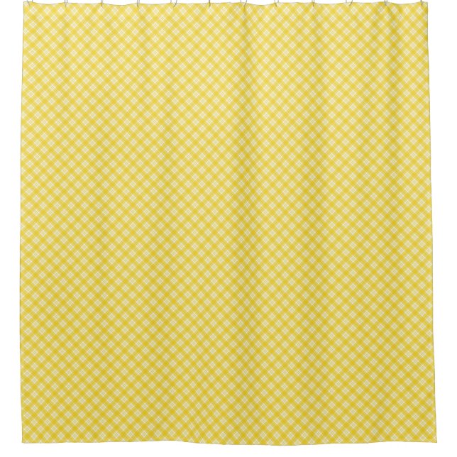 Yellow and white geometric-patterned shower  (Front)