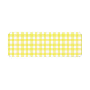 Yellow and White Gingham Design