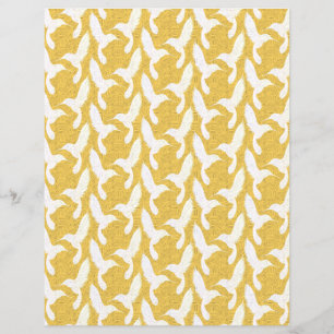 Yellow and white Hummingbirds III Scrapbook Paper