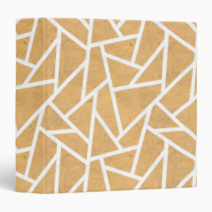 Yellow and white mosaic pattern binder