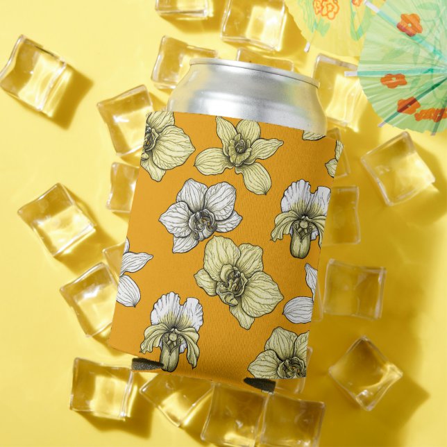 Yellow and white orchid flowers can cooler (In Situ Summer)