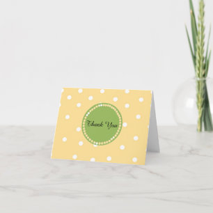 Yellow and White Polka Dot Thank You