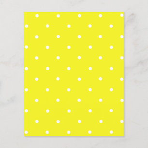 Yellow and white polka dots