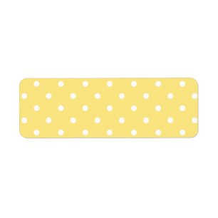 Yellow and White Polka Dots Pattern.