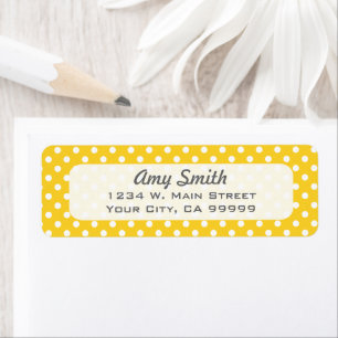 Yellow and White Polka Dots Pattern