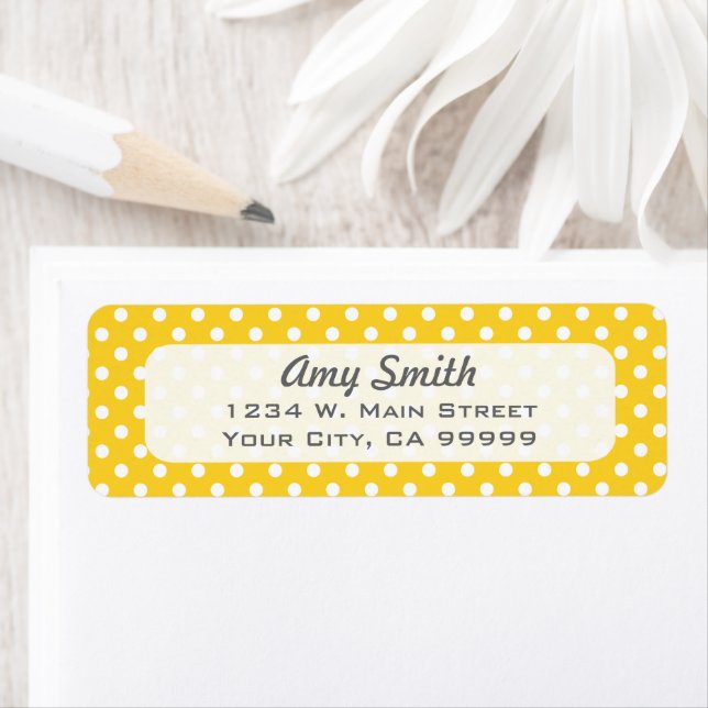 Yellow and White Polka Dots Pattern (Insitu)
