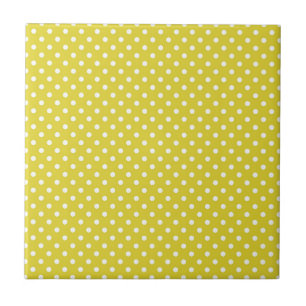 Yellow and White Polkadot Tile
