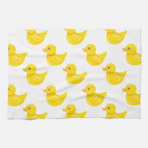 Yellow and White Rubber Duck, Ducky Kitchen Towel