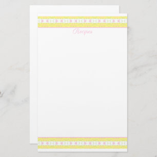 Yellow and White Stationery