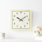 Yellow and White Striped Kitchen Clock (Home)