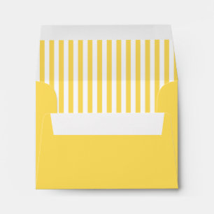 Yellow and White Stripes Pattern Envelopes