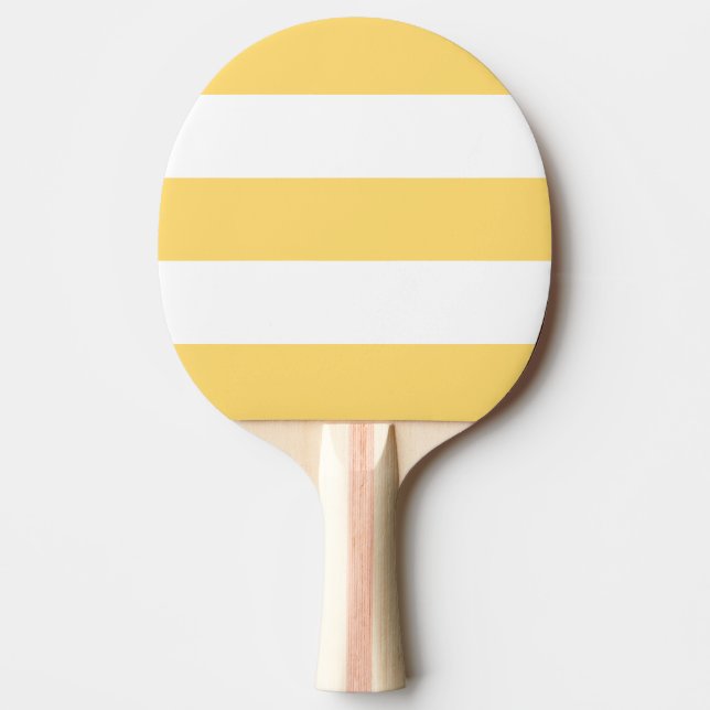Yellow And White Vertikal Stripes  Ping Pong Paddle (Front)