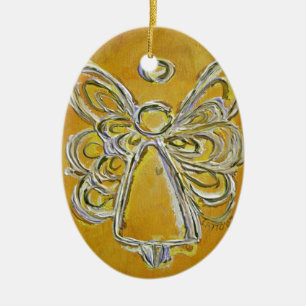 Yellow Angel Art Painting Ornament