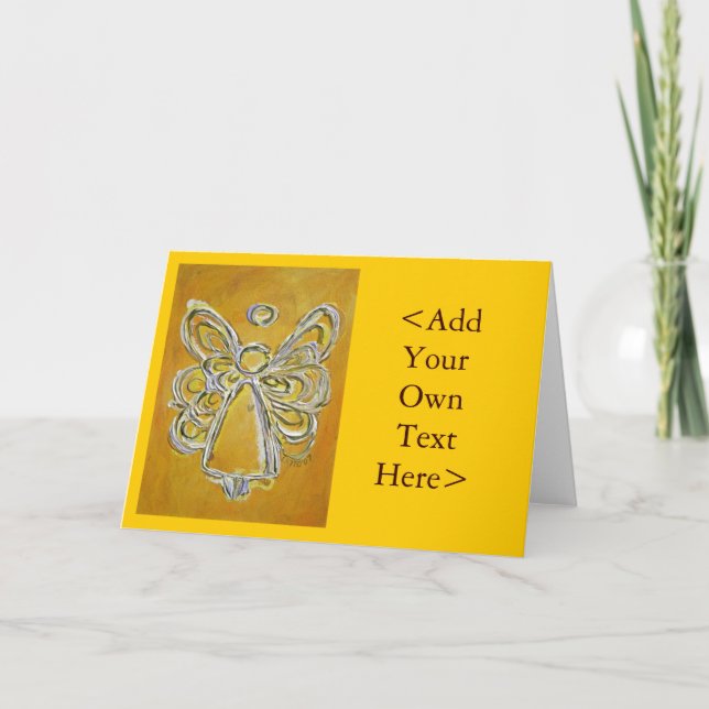Yellow Angel Greeting Card or Note Cards (Front)
