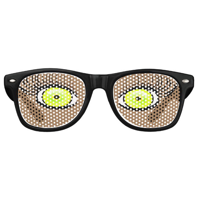 Yellow Animal Eyes Lunettes (Devant)