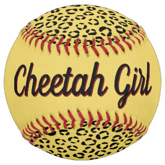 Yellow Animal Print (personalize) Softball