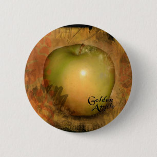 Yellow Apple 2 Inch Round Button