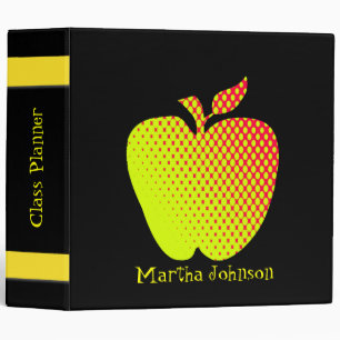 Yellow Apple Teacher's Class Planner Binder