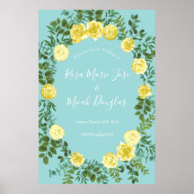 Yellow & Aqua Vintage Spring Floral Wedding