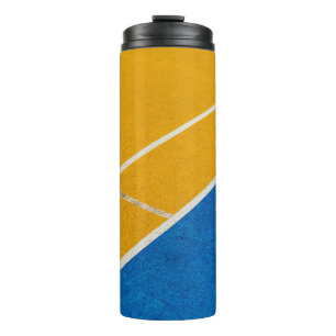 Yellow area rug thermal tumbler