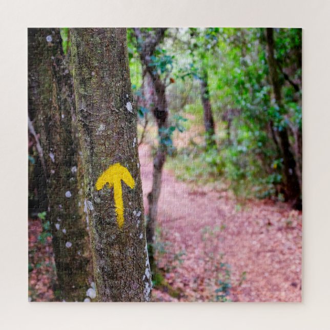 Yellow arrow jigsaw puzzle (Vertical)