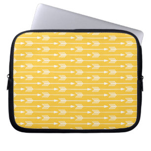 Yellow Arrows Pattern Laptop Sleeve