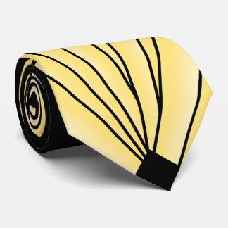 Yellow Art Deco Design Tie