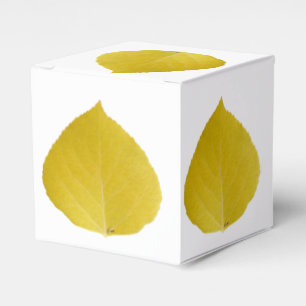 Yellow Aspen Leaf #5 Favor Box