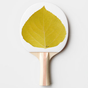 Yellow Aspen Leaf #5 Ping Pong Paddle
