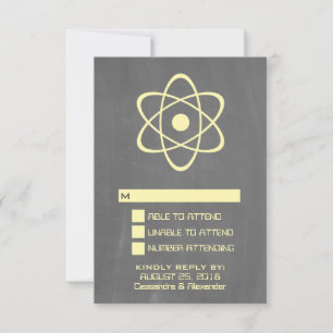 Yellow Atomic Chalkboard Response Card