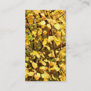 YELLOW AUTUMN LEAVES BUSINESS CARD