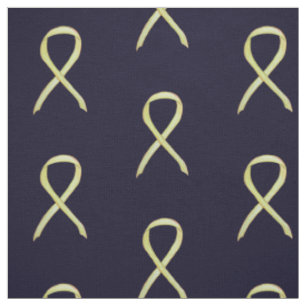 Yellow Awareness Ribbons Fabric Art Material