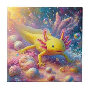 Yellow Axolotl Tile