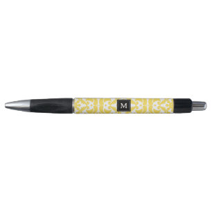 Yellow Azulejos Portuguese Spanish Mediterranean Pen